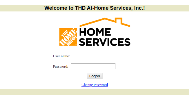 THD At-Home Services Login