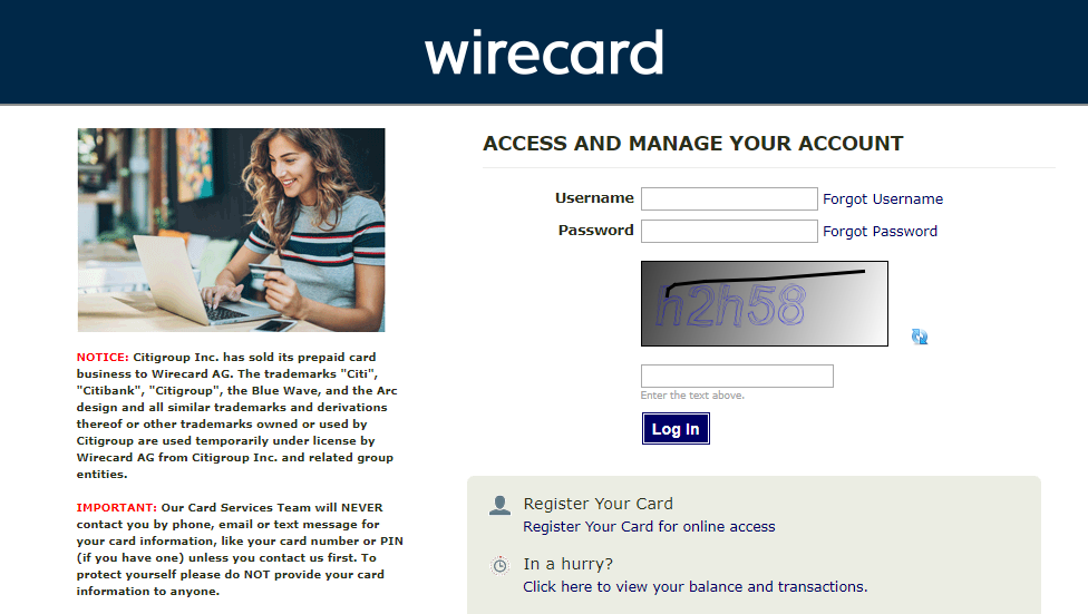 wirecard login