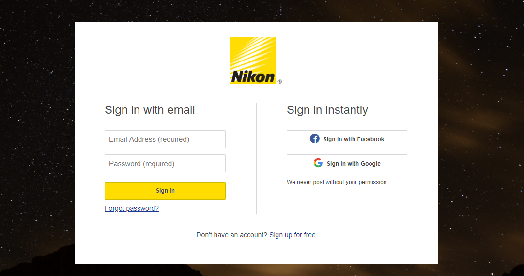 Enroll for Nikon Product Registration to avail Warranty