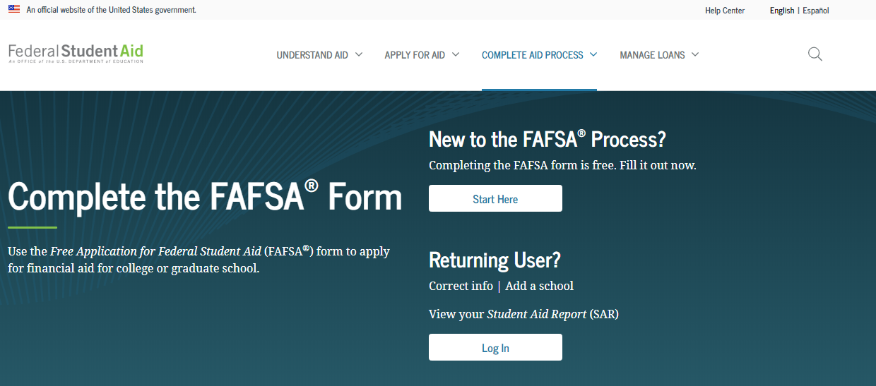 FASFA Login Process
