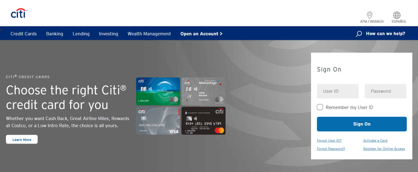 Citi credit card activation