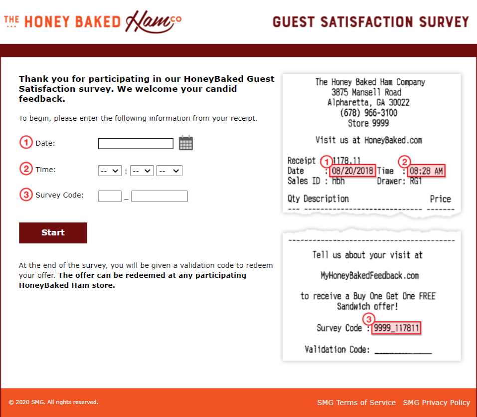 Honey Baked Ham Survey