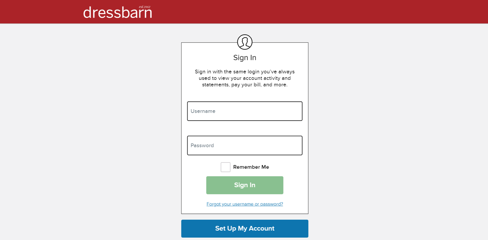 dressbarn credit card login portal