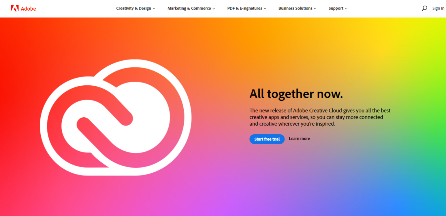 Adobe account sign in